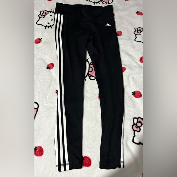 Adidas Climalite 3-Stripe Full Length Leggings NWOT - Picture 2 of 3